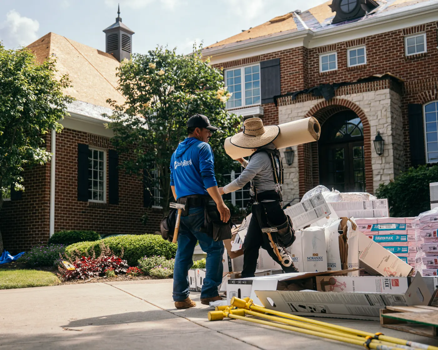 Commercial roof inspection documented in Oaklandon